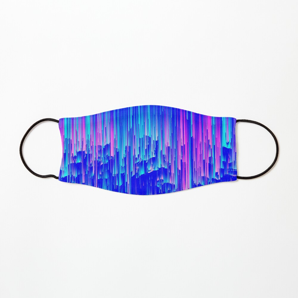Neon Rain - Digital Abstract Mask