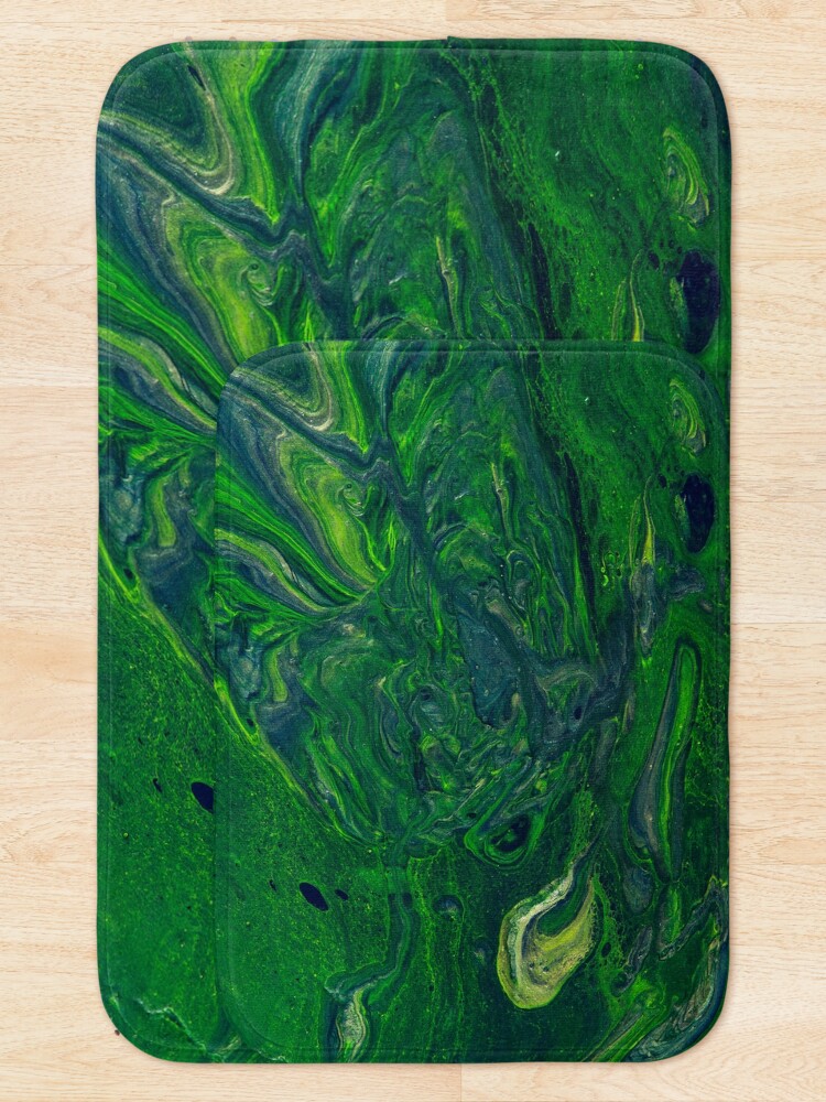 Alternate view of Swirling Jade - An Abstract Piece Bath Mat