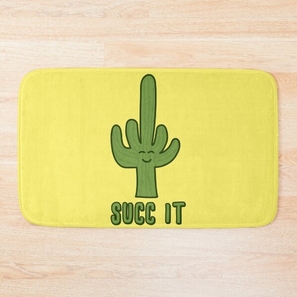 Item preview, Succ It - Cute But Rude Cactus - Yellow designed and sold by Jennifer Walsh Design.
