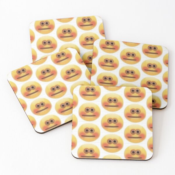 Item preview, blushing cursed emoji  designed and sold by augustchown.