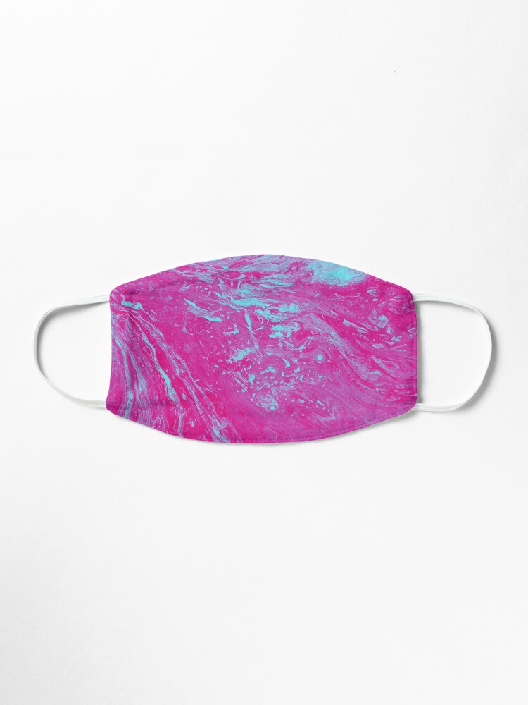 Alternate view of Flood of Pink & Turquoise - An Abstract Piece Mask