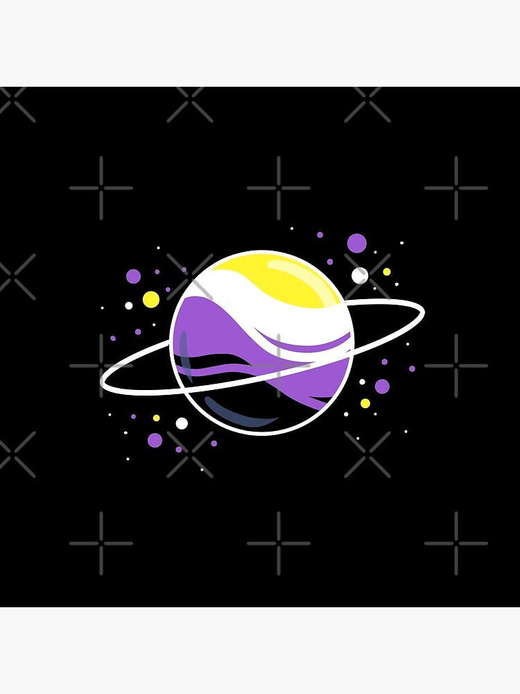 Disover Nonbinary Space Planet Pin