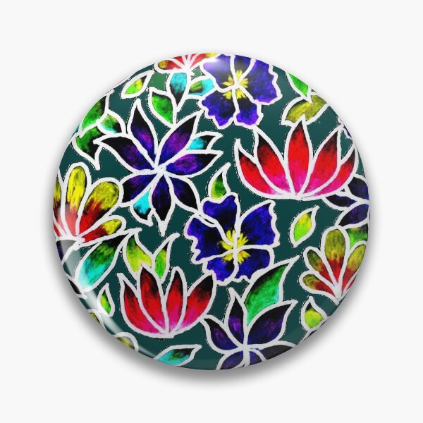 Artikelvorschau, Flower Pattern on Dark Green Ground entworfen und verkauft von CarolineLembke.