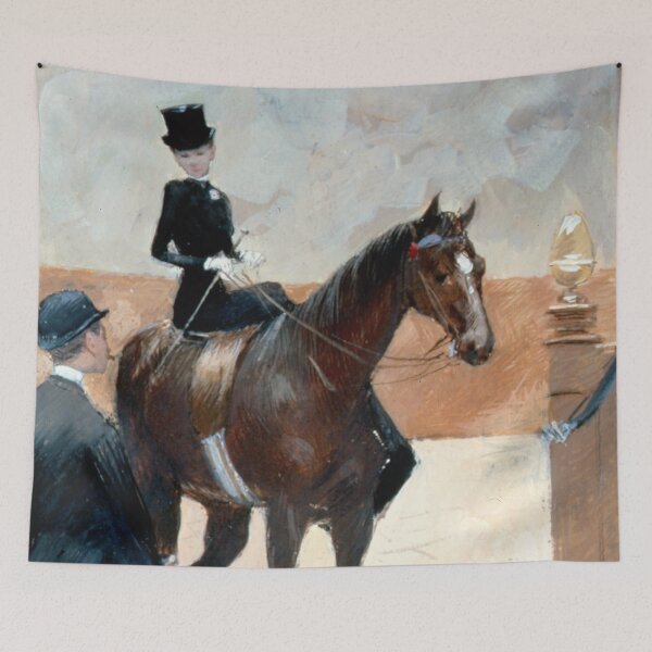 Aperçu de l'œuvre Jean-Louis Forain - La Cavalière créée et vendue par Impressionist Masters.