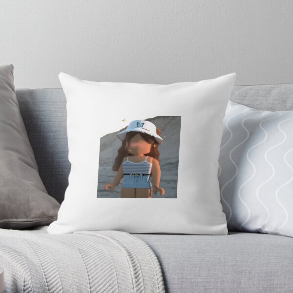 Famous Girl Blox Throw Pillow By Pengu8 Redbubble - real life roblox cute girl pictures