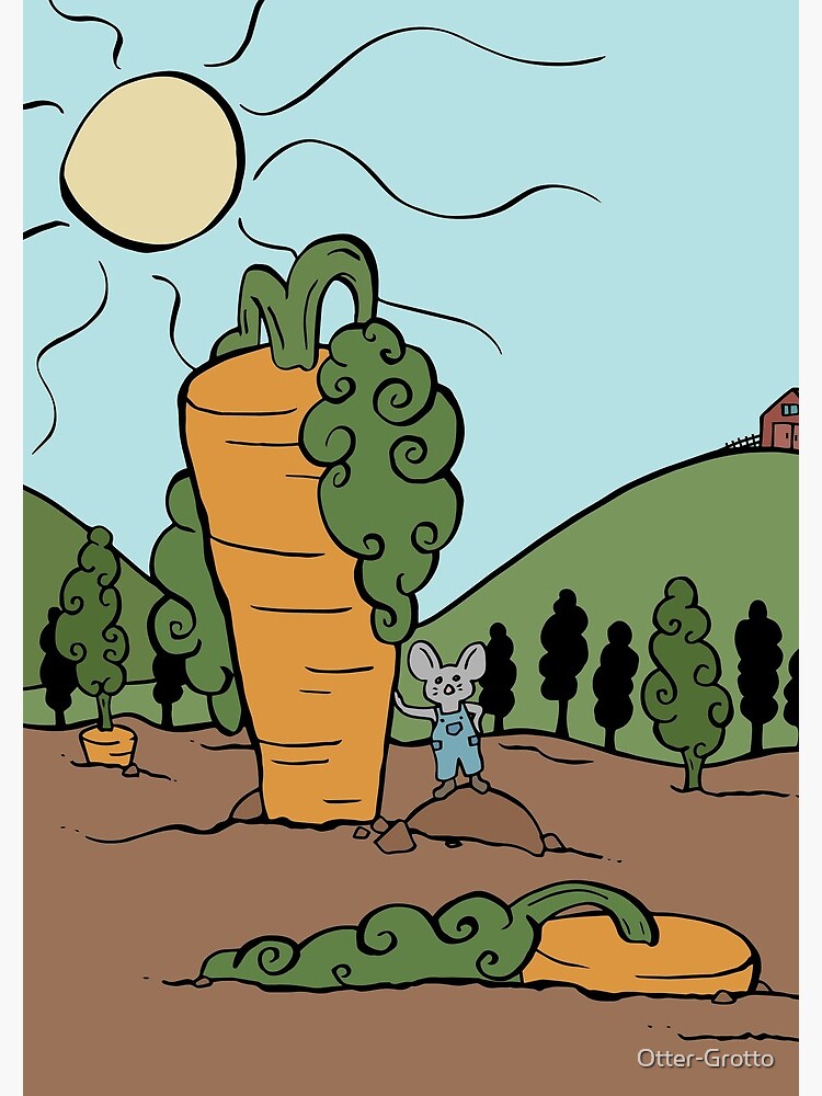 Cute Mouse is Showing Promise As A Carrot Farmer by Otter-Grotto
