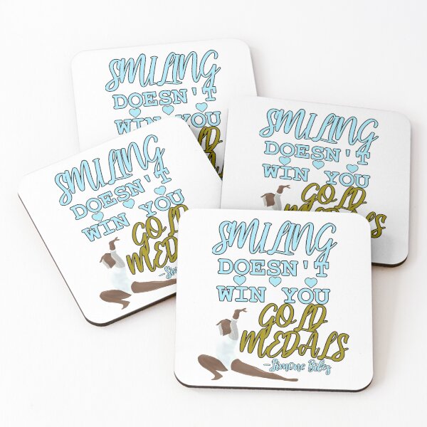 Item preview, Simone Biles Smiling Doesn't Win You Gold Medals Quote designed and sold by Cherries4.