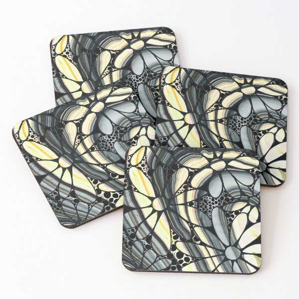 Item preview, Marbled - Gray And Yellow Flower Art By Sharon Cummings designed and sold by Sharon Cummings Art.