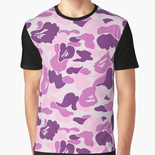 pink camo bape shirt