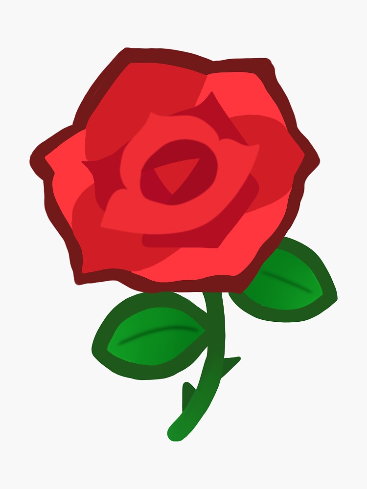 "Red Rose (ACNH)" Sticker for Sale by casskach Redbubble