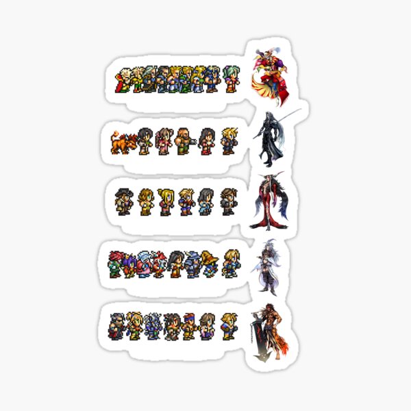Vista previa del artículo con la obra «Final Fantasy VI a X», diseñado y vendido por sephcornel.