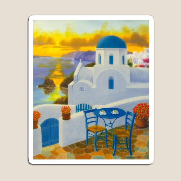 Santorini Magnet