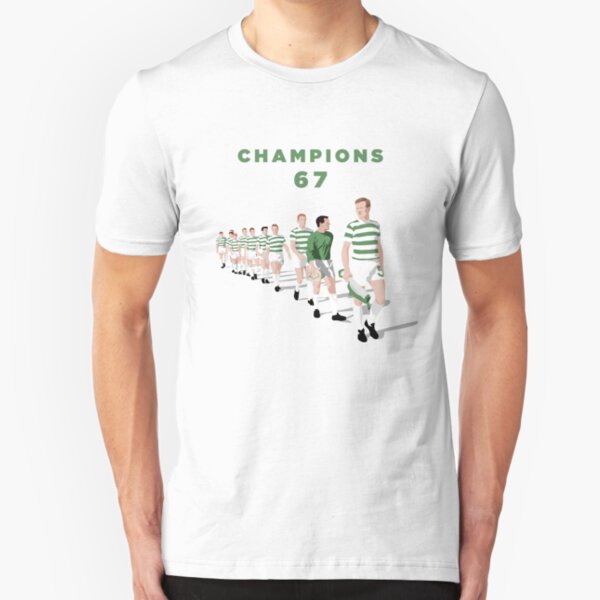 Lisbon Lions - Champions 67 (Green text) Slim Fit T-Shirt