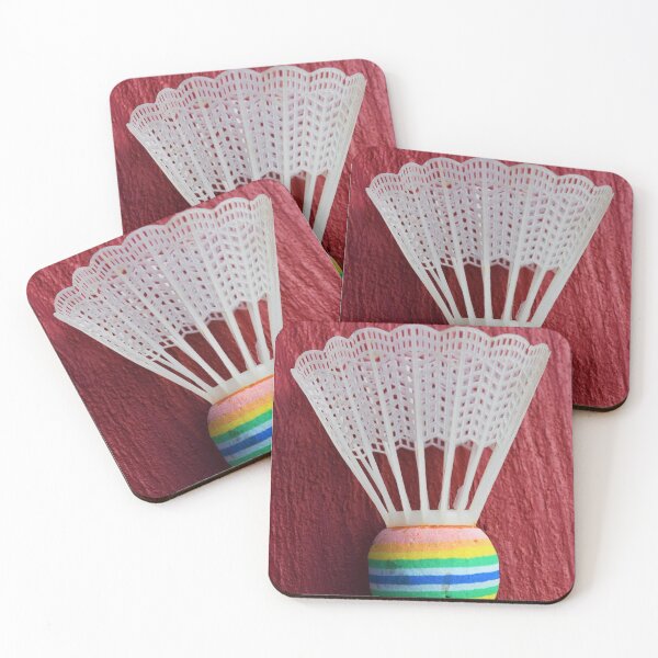 Item preview, Badminton Birdie Clinging to a Red Board designed and sold by SEEphotos7171.