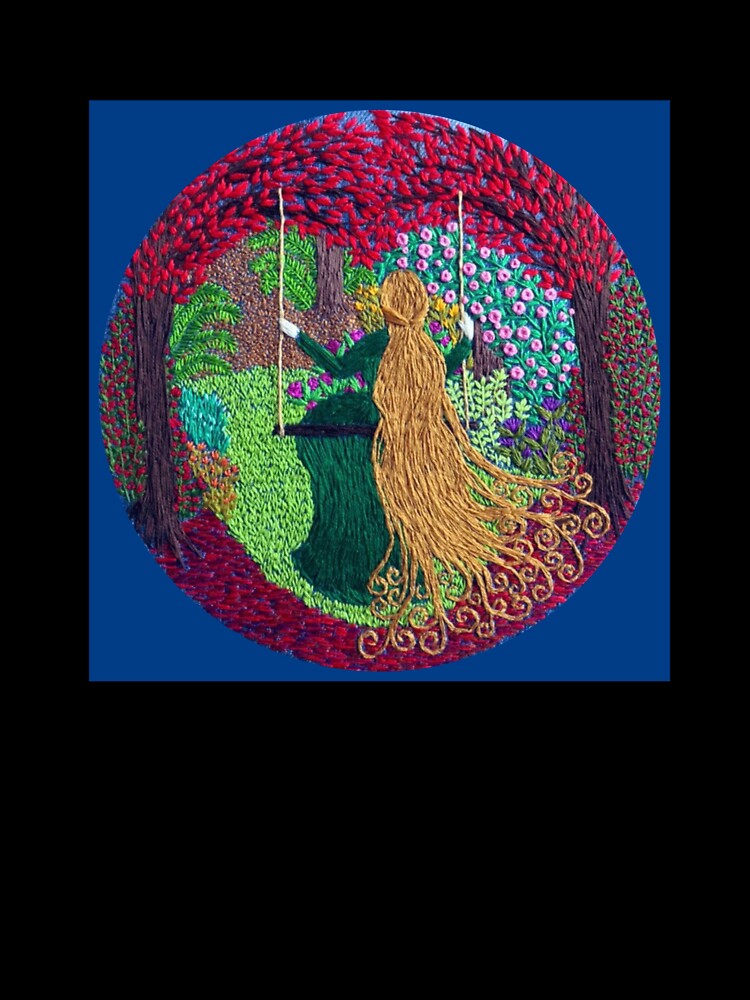Thumbnail 7 of 7, Oversized T-Shirt, The Lady on the Swing designed and sold by SewingSongbird.