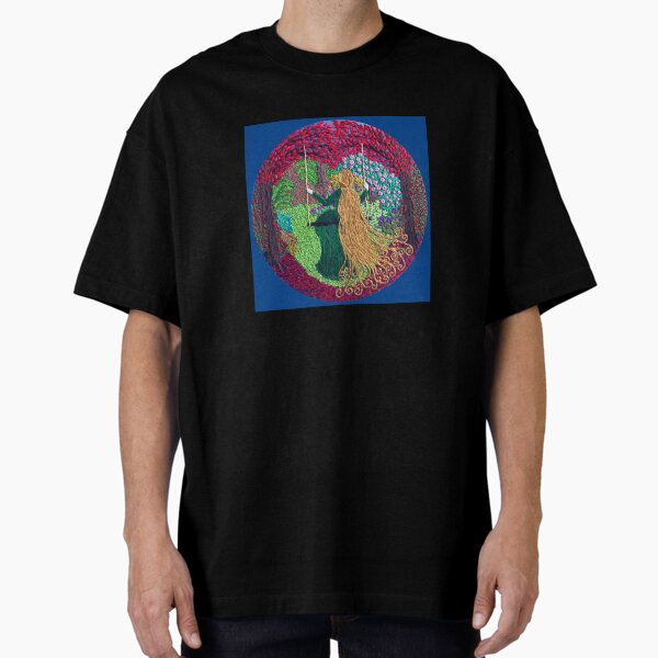 The Lady on the Swing Oversized T-Shirt