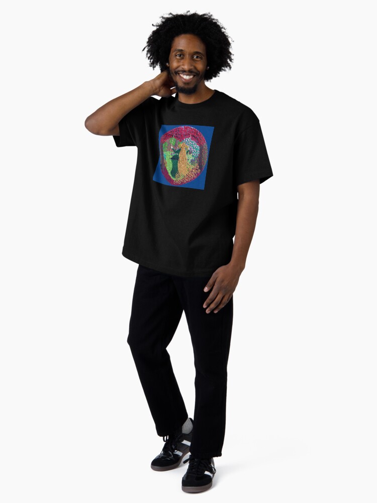 Thumbnail 4 of 7, Oversized T-Shirt, The Lady on the Swing designed and sold by SewingSongbird.