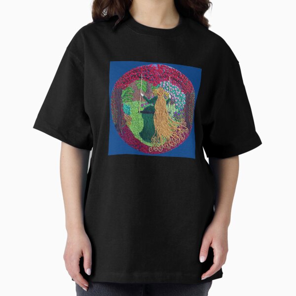 The Lady on the Swing Oversized T-Shirt