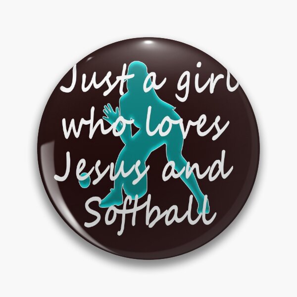 Item preview, Cute Christian Design Just a girl who Loves Softball & Jesus designed and sold by LGamble12345.