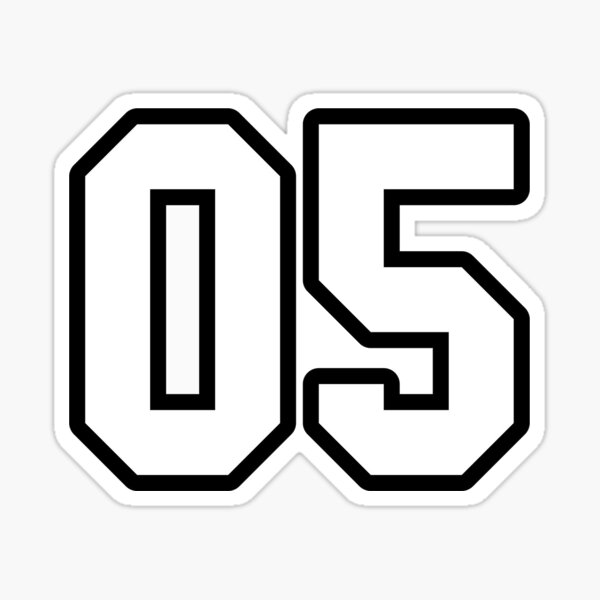 Jersey number 05 Sticker for Sale by bellacommorato | Redbubble