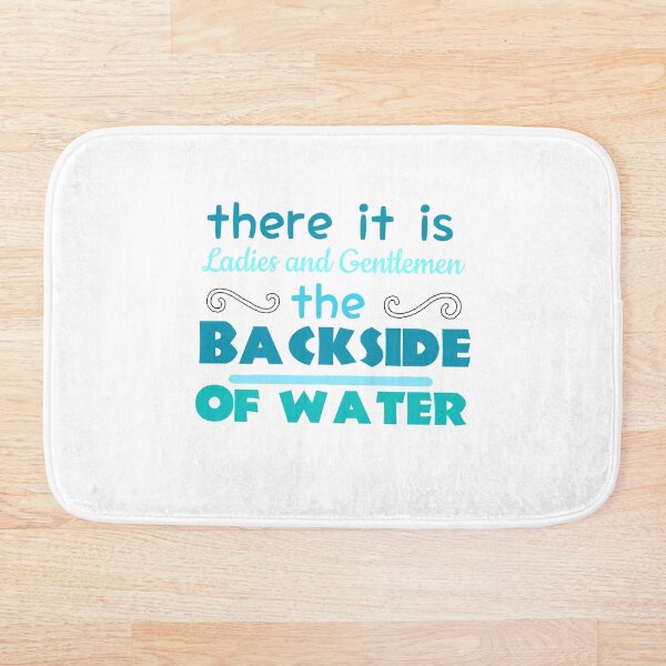 the backside of water-jungle cruise Bath Mat