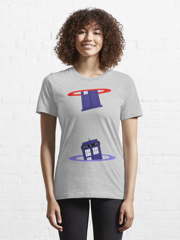 Alternate view of Police Box in a Portal. Essential T-Shirt