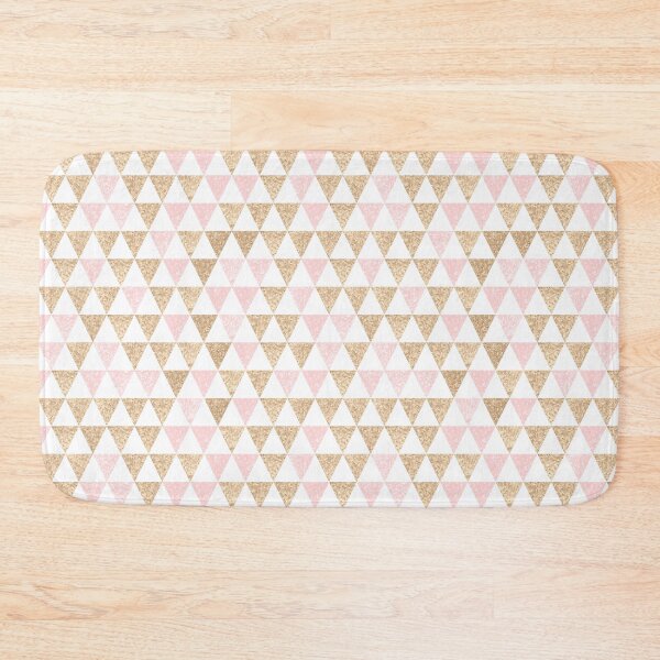 Item preview, Blush Pink & Gold Triangle Geometric Pattern designed and sold by newburyboutique.