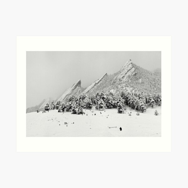 Sliding At The Flatirons, Boulder Colorado Art Print