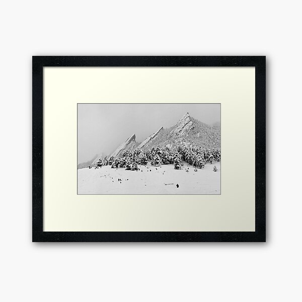 Sliding At The Flatirons, Boulder Colorado Framed Art Print