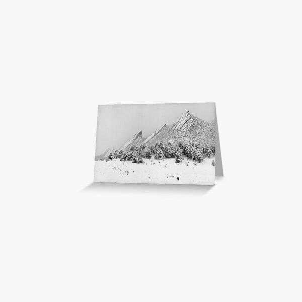 Sliding At The Flatirons, Boulder Colorado Greeting Card