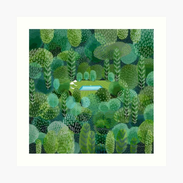 Garden Pool Art Print