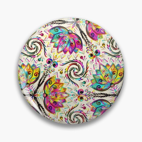 Artikelvorschau, Lotus-Blume, Spiritualität, psychedelisches Muster, Verzierungen, Mandala, Design, Kunst, Fantasie, Magie, Geometrie, Regenbogen entworfen und verkauft von lavalova.