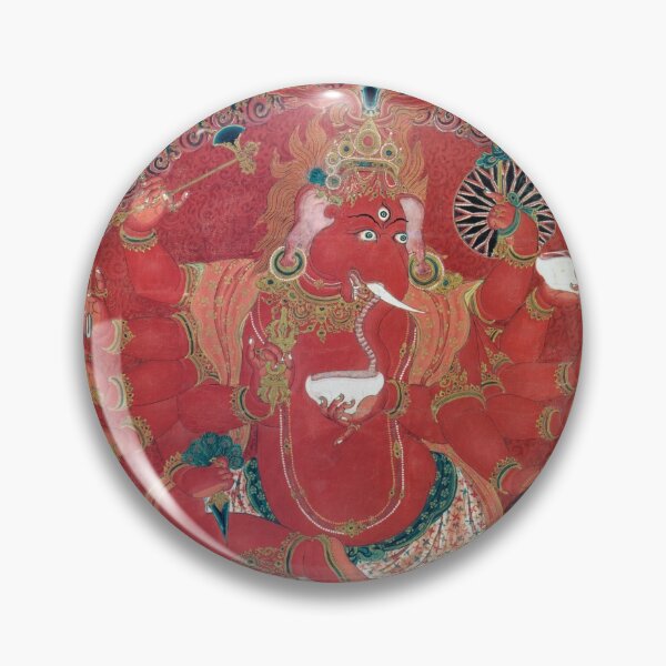 Artikelvorschau, Tanzender roter Ganapati der drei roten Textilien des 15. Jahrhunderts, Tibet entworfen und verkauft von Vintage Wall Art.