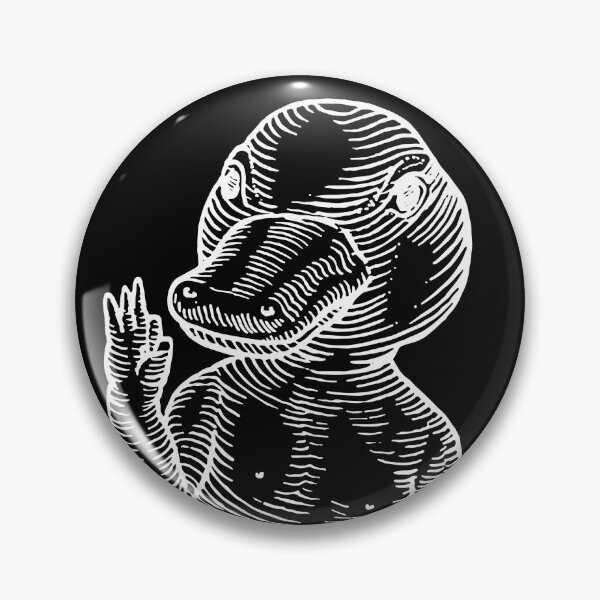 Item preview, La Bendición del Querubín Ornitorrinco - Blanco sobre negro designed and sold by terribleinfante.