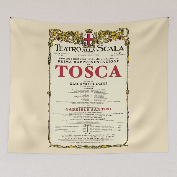 Item preview, Vintage-Style La Scala Tosca Opera Poster designed and sold by travelwitheric.