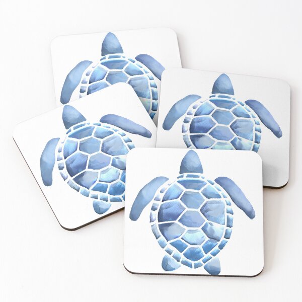 Item preview, Watercolor Blue Sea Turtle designed and sold by anatovas.