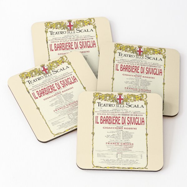 Item preview, Vintage-Style La Scala The Barber of Seville Opera Poster designed and sold by travelwitheric.