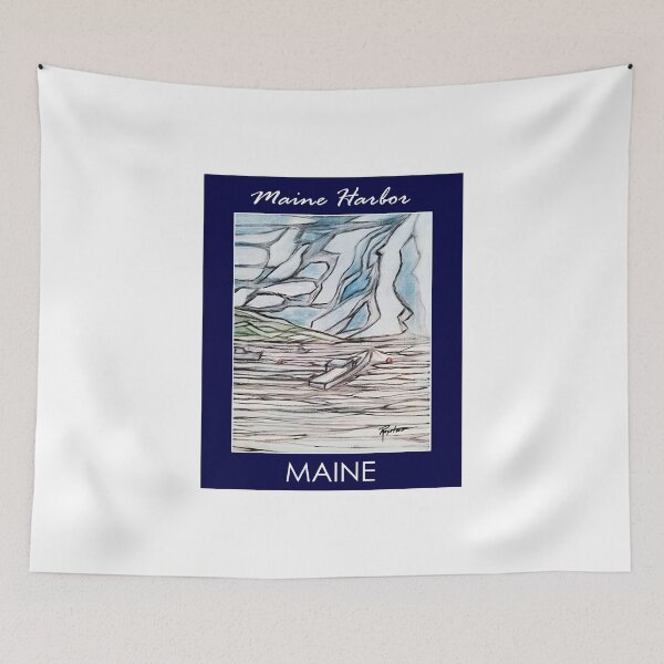 Item preview, Maine Harbor w/border designed and sold by Motorzooi.