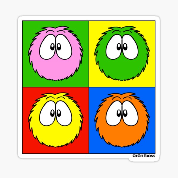 Popart Fluffballs Sticker