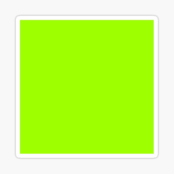 "Pure Lime Green Solid Color Square" Sticker for Sale by