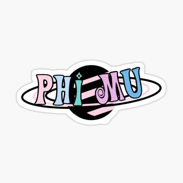 Phi Mu Space Sticker