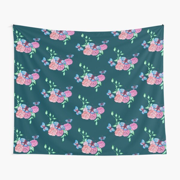 Moths In Blue Tapestry