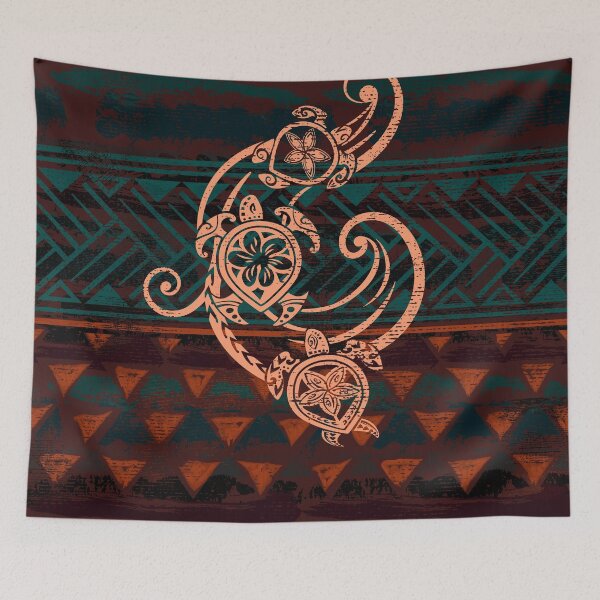 Aperçu de l'œuvre Hawaïen - Samoan - Polynésien Honu Tribal Grunge créée et vendue par sunnthreads.