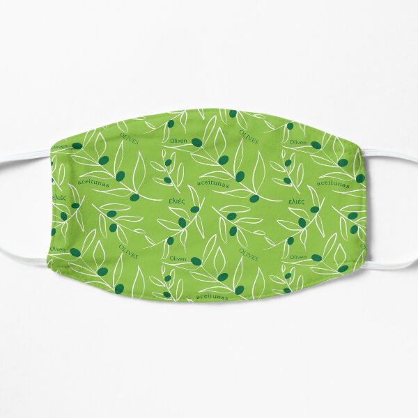 Motif vert olive Masque sans plis