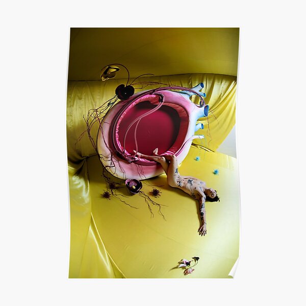HS Naked with Yellow Background Poster
