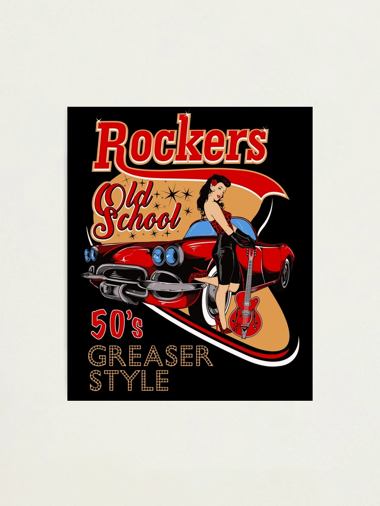 Rockabilly Style Pinup Girl Vintage Classic Hot Rod Rock and Roll Music |  Postcard