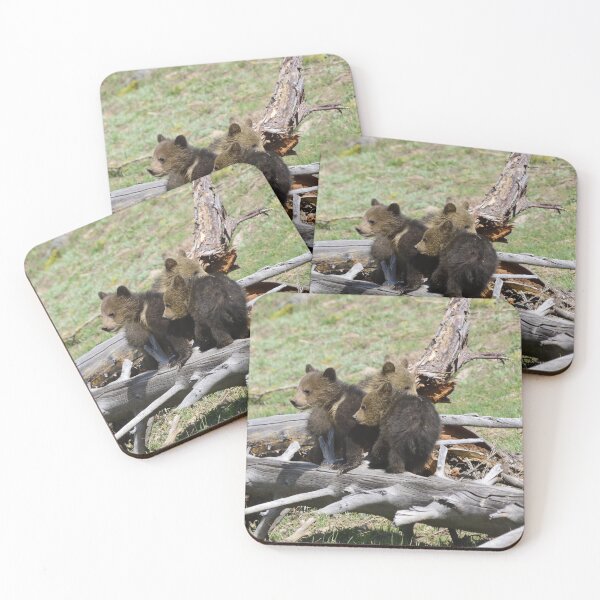 Item preview, bears on a log designed and sold by grizzbass.