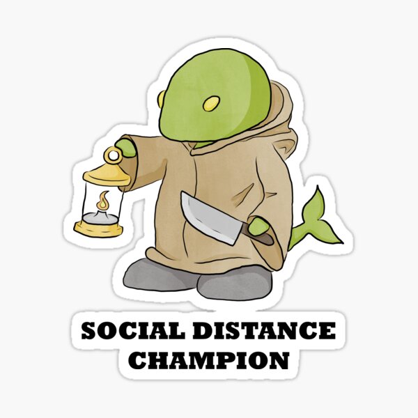 Social Distance Tonberry Sticker