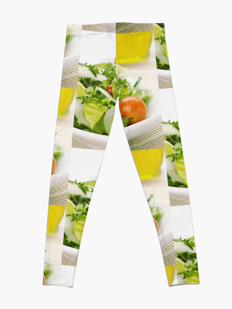 Alternate view of Kitchen decor, Salad socks, Salad pillow, Salad mask, Salad leggings Leggings