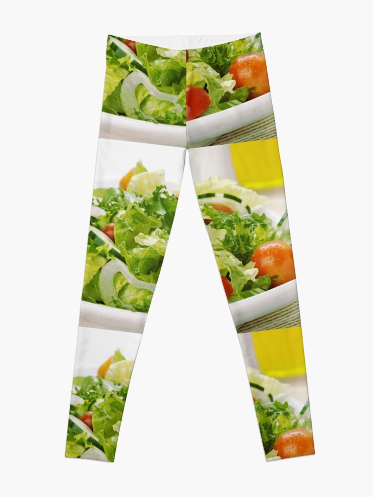 Alternate view of Kitchen decor, Salad socks, Salad pillow, Salad mask, Salad leggings Leggings
